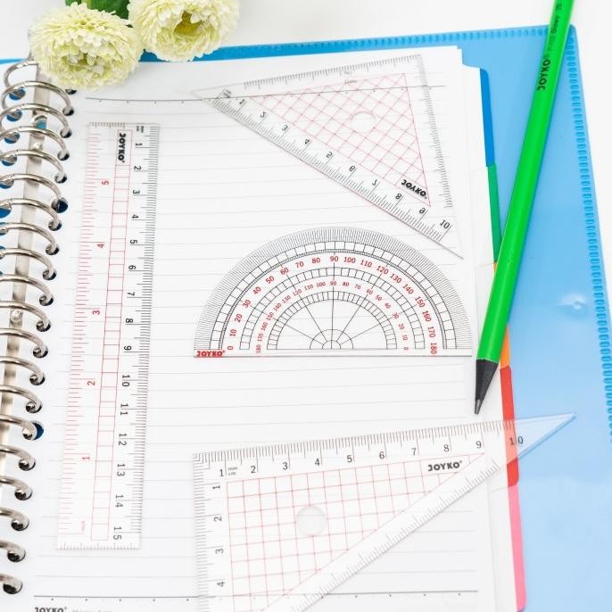 

Acrylic Ruler Set / Pengaris / Busur Joyko RL-ACS1 / 1 SET 4 PCS