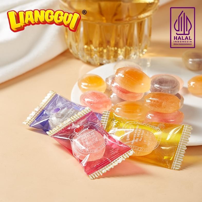 

qw-45 [HALAL] LIANGGUI Permen Buah Viral Aneka Rasa Candy Keras Isi Selai Lebaran Best Seller Enak Cemilan Original