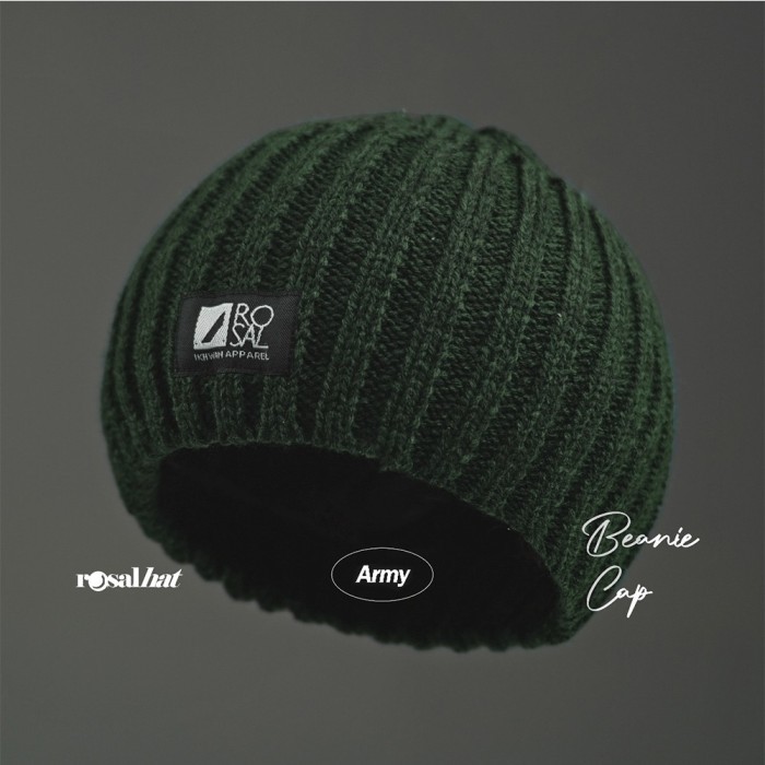 Peci Peci rajut sholat kupluk cotton cap pria original rosal - ARMY polos original dewasa