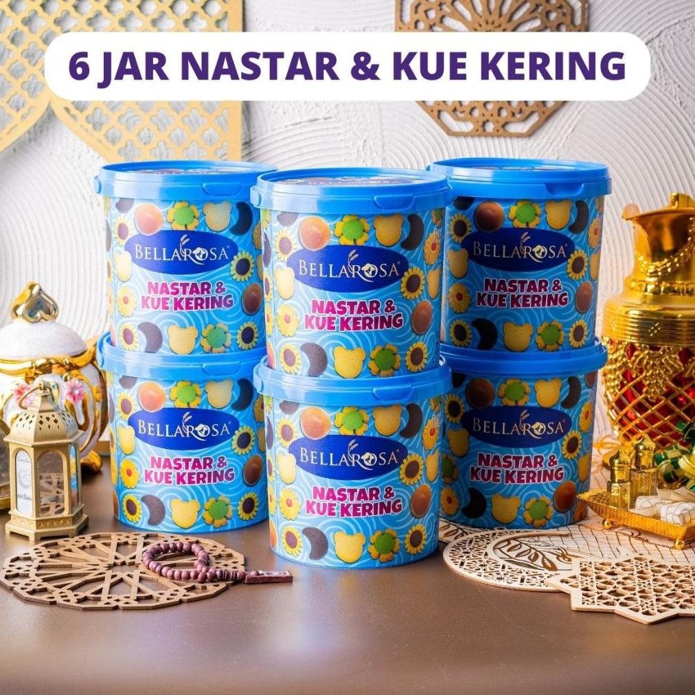 

ZAI-2530 ( DAPAT 6 JAR ) Paket 1 Karton ISI 6 JAR Kue & Snack Lebaran Bellarosa Ramadhan Kue Lebaran Hemat