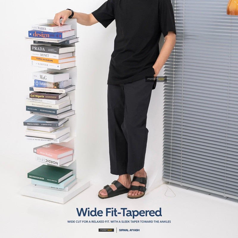 Moslemepic - Ayyash Wide Fit-Tapered Ankle Pants (Sirwal Ayyash)