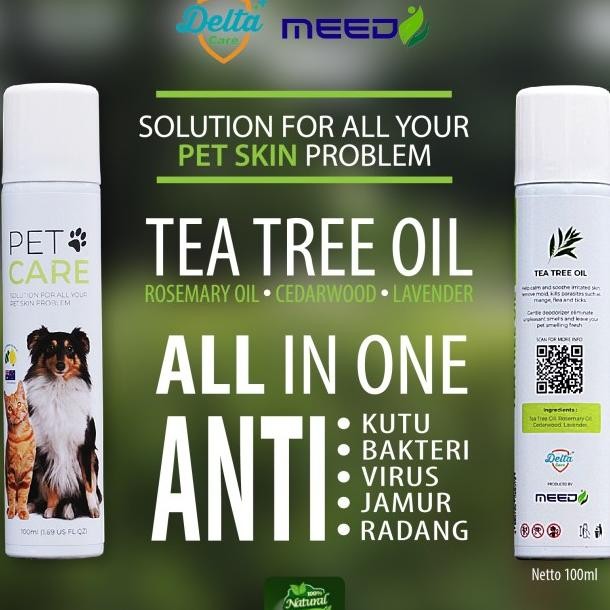 Tea Tree Oil Pet Care Pray 100Ml Meed Delta Anti Utu