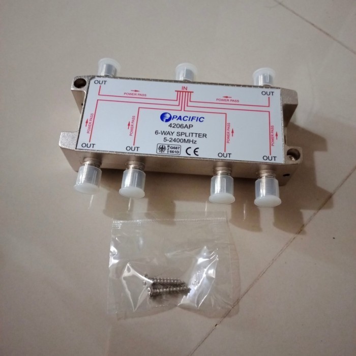 TERLARIS Splitter Spliter Pacific 6 Way 5-2400MHz
