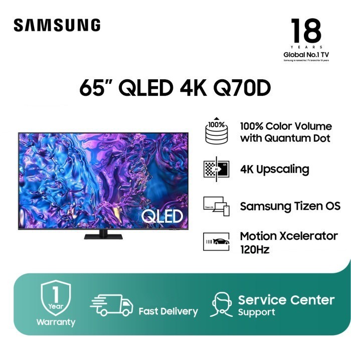 Samsung 65Q70D QLED 4K Smart TV 65" Q70D QA65Q70DAKXXD QA65Q70D