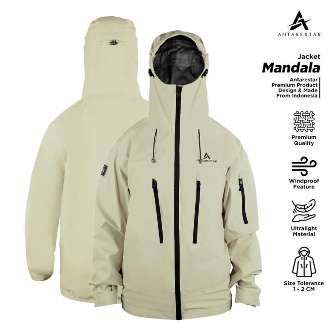 ANTARESTAR Official - Jaket Gorpcore Mandala Waterproof Jaket Pria Wanita Hiking Gunung Windbreaker 