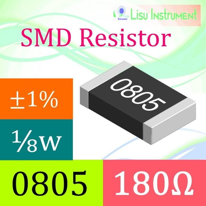 Murah (25) 180R 0805 1% Thick Film Resistors SMD Chip Resistor 1800 181 180 lisu992 Ayo Beli