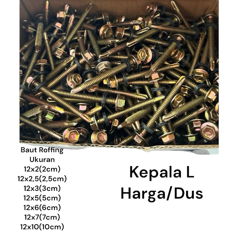 Baut Roffing Per Du Baut Ruping Baut Rofing Baut Baja 2Cm 212Cm 5Cm 6Cm 7Cm 10Cm Moon Lion