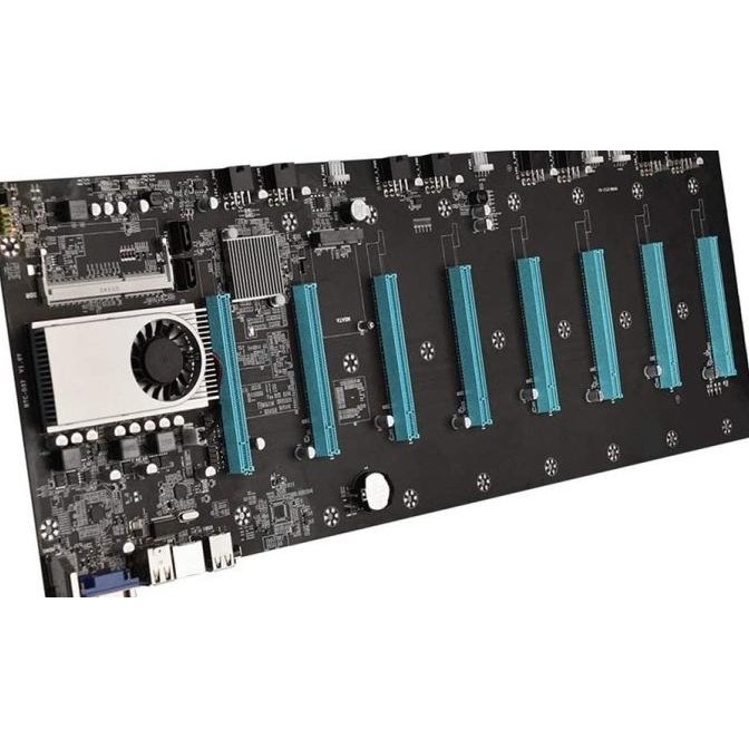 [Goodbest] BTC S37 Motherboard Mining 65mm 8 Slot VGA Bitcoin Termasuk Processor