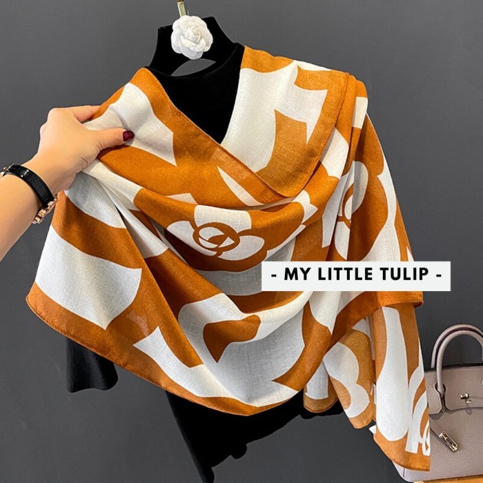 Pashmina Cantik Jilbab / Hijab Motif / Scarf Lebar Besar Kerudung Cewe