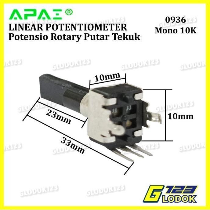 Potentiometer Potensiometer Potensio Linear Taper Rotary B10K 10K OHM