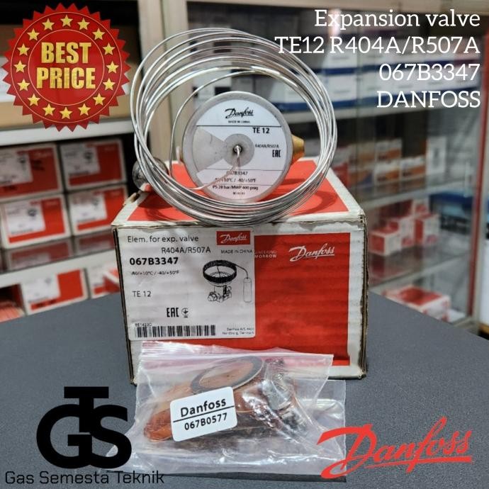 Sale Expansion Valve Te 12 R404A/R507A (067B3347) Danfoss | Expansi Danfoss Te12 0673347