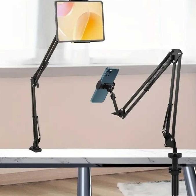 Lazypod Holder Tablet hp Stand jepit meja / dipan kasur 360 - MM4 [terbaik]