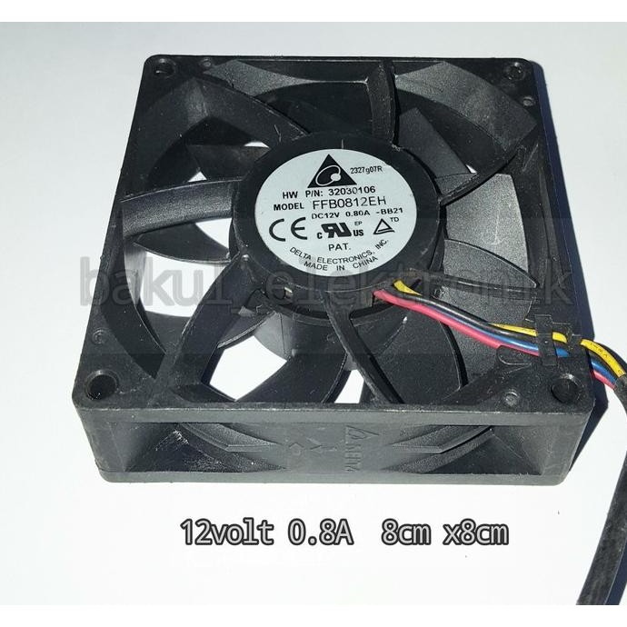 [Goodbest] FAN 12VOLT 0.8A 8CM X 8 CM DELTA