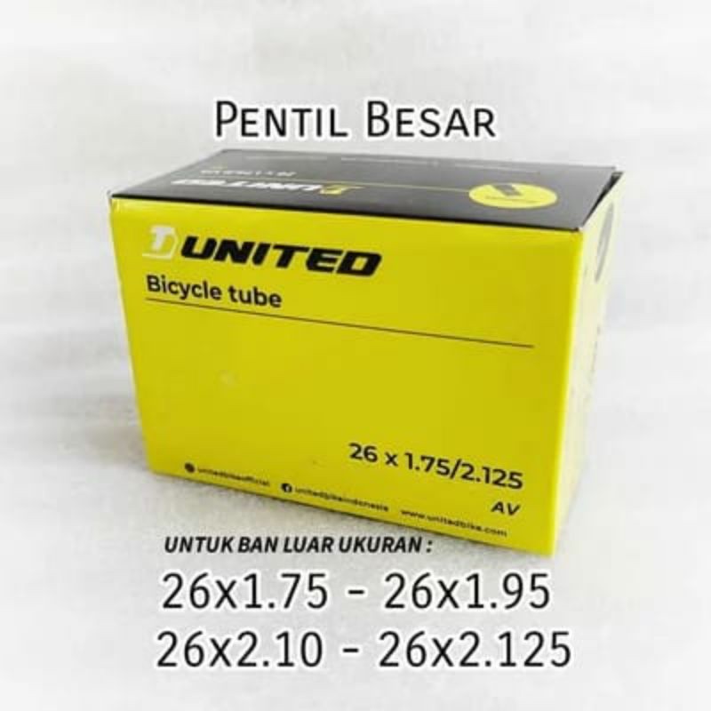 New Ban Dalam 26x1.75 - ban dalam 26x1.95 - 26x2.10 Pentil Besar AV