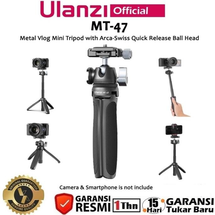 Ulanzi Mt-47 Metal Vlog Mini Tripod With Arca Swiss Ball Head New Stok