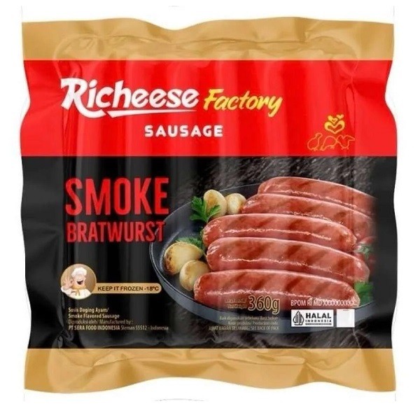 

RICHEESE SAUSAGE SMOKED BRATWURST 360 GR