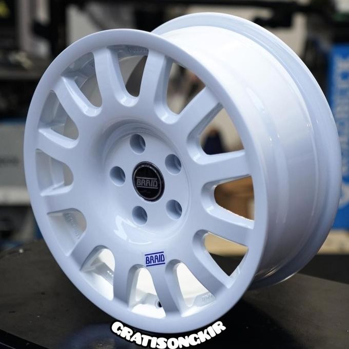 Masih Ada Velg Mobil R16 Braid Rally Pcd 5X114,3 Putih Velg Racing Ring 16