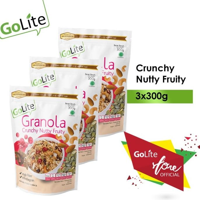 

Golite Granola Crunchy Nutty Fruity 300G (Triple Pack)