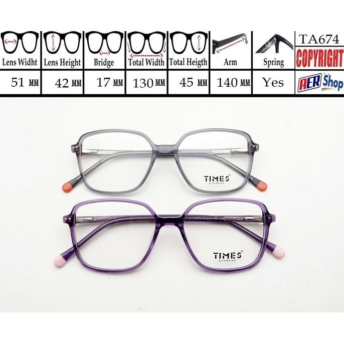 kacamata original TIMES frame kacamata minus korea unisex Terlaris