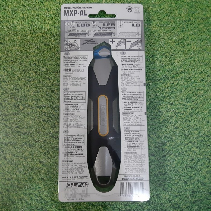 

Pisau Heavy Duty 18mm MXP-AL Olfa Die Cast Cutter (Auto Lock)