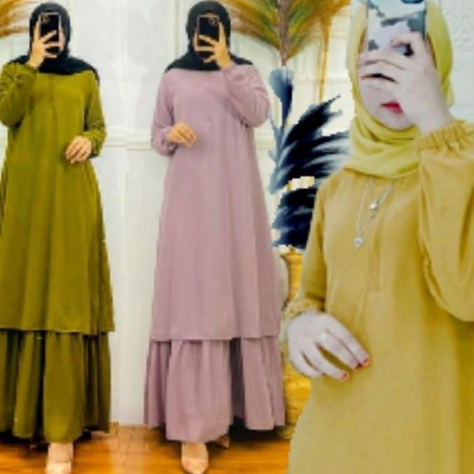 Gamis Malaysia Busui Friendly Original Ceruty Babbydoll Terbaik