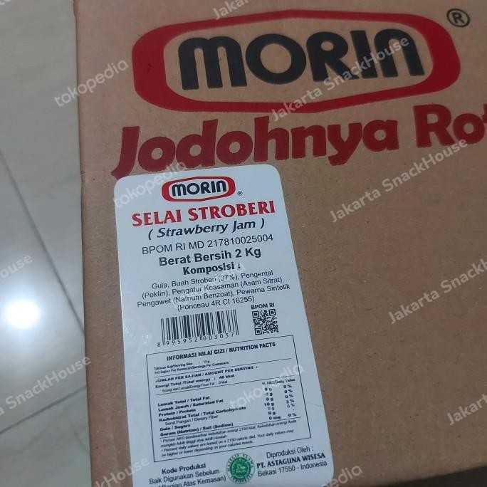 

SELAI STROBERI / STRAWBERRY JAM (SPREAD) MORIN - 2 KG