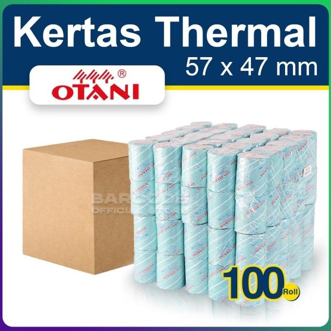 

Kertas Thermal Otani 57x47 mm - 57x47mm 1 Dus isi 100 Roll Struk Kasir