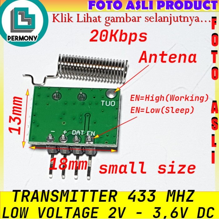 Transmitter Receiver Module RF 433 Mhz Modul 433Mhz