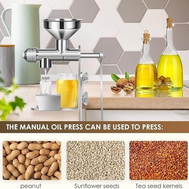 Terjangkau Mesin Press Oil Alat Pemeras Minyak Biji Bijian Kacang Manual Stainless