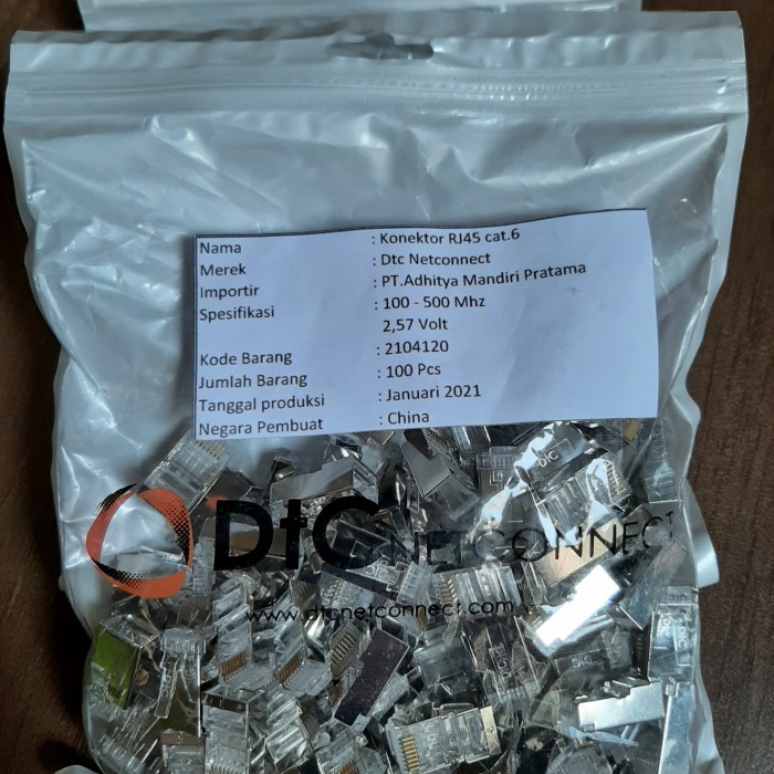 Konektor Rj 45 Cat6 Shielded Dtc Netconnect @100Bh / Rj45 Dtc Cat 6