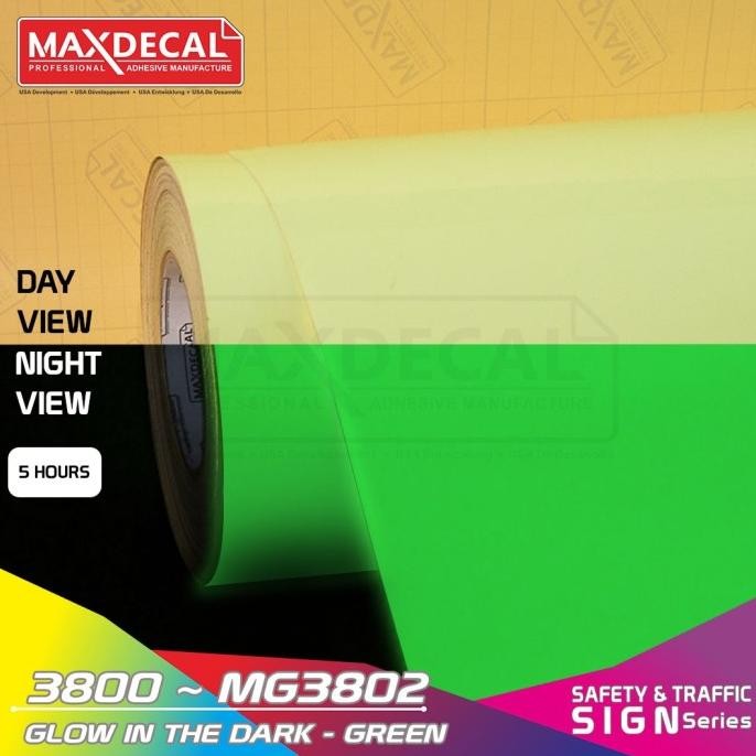 

CO MAXDECAL GID MG3802 GREEN Fosfor GLOW IN DARK Hingga 5 Jam Pendar 3802