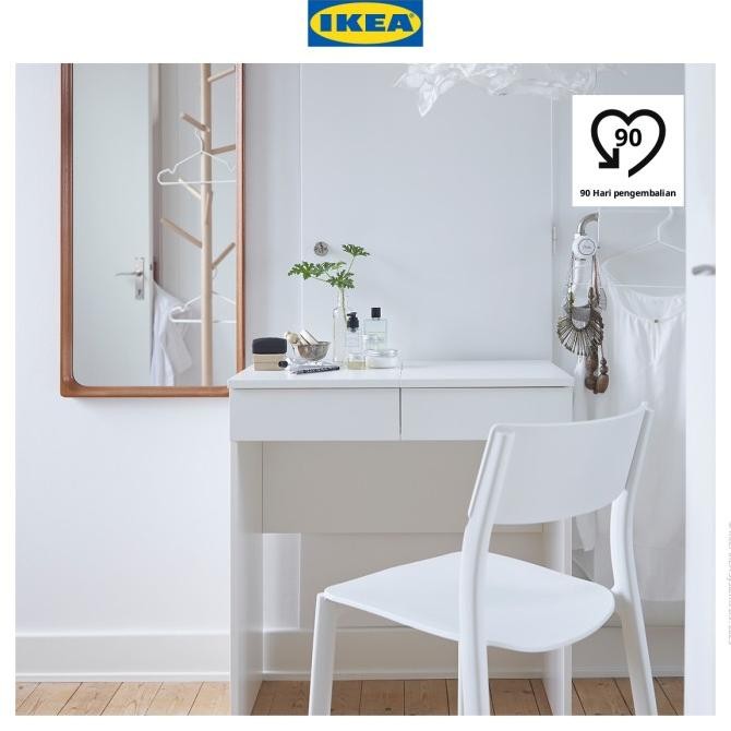 CO IKEA BRIMNES Meja Rias Putih dengan Cermin 70x42 cm