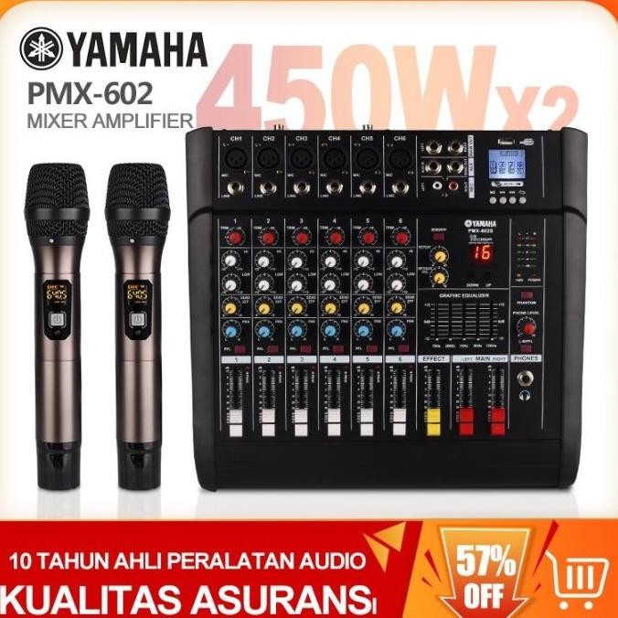 Sale Yamaha Pmx602 Audio Mixer Power Amplifier Wireless Microphone 3 In