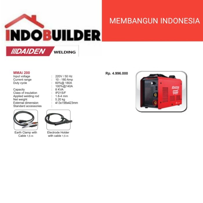 DAIDEN TRAFO LAS MMA 200 A MESIN LAS