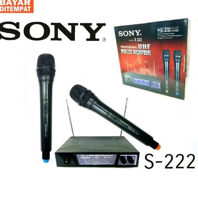 Grosir Mic Wireless Karaoke Sony S 222 Microphone Double Mikrofon Tanpa Kabel