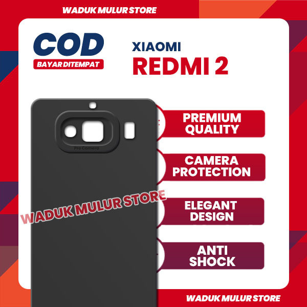 Case Blackmatte Xiaomi Redmi 2 / 2S / 2 Prime Softcase Hitam