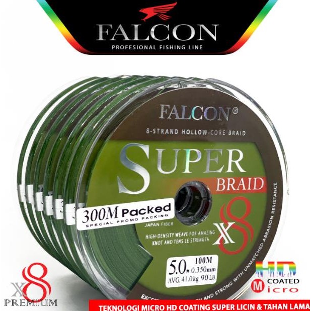 Senar Pe X8 Falcon Super Braid 300 Meter Connecting