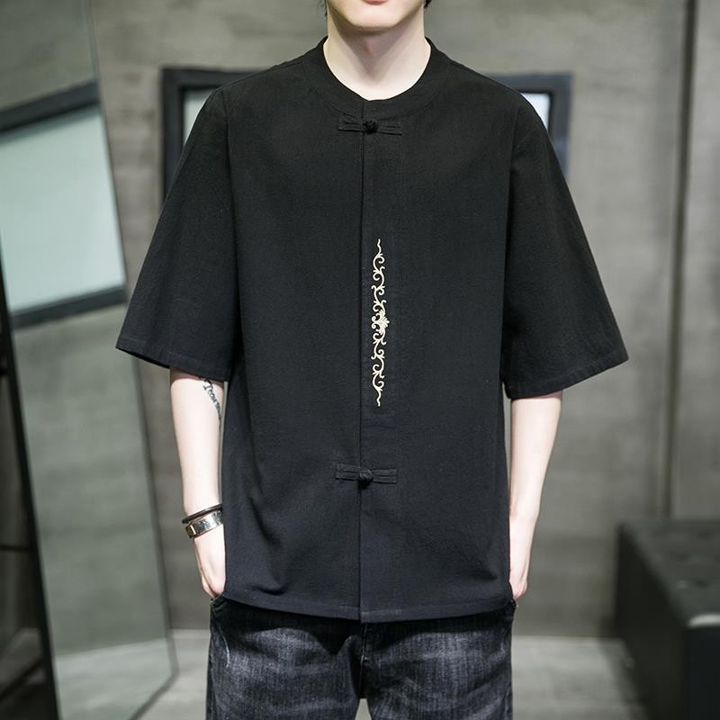 New Chinese Style Summer Linen T Cotton Linen Blouse