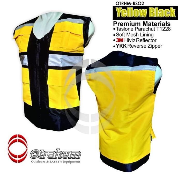 Terlaris Rompi Safety Vest Lapangan, Bandara, Tambang, Proyek, Security Kuning Ready Stok