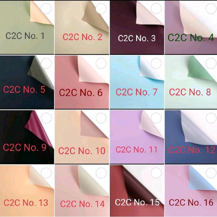 ( 10 lembar ) Cellophane 2 Colour / Cellophane / Kertas Buket / Kertas Kado
