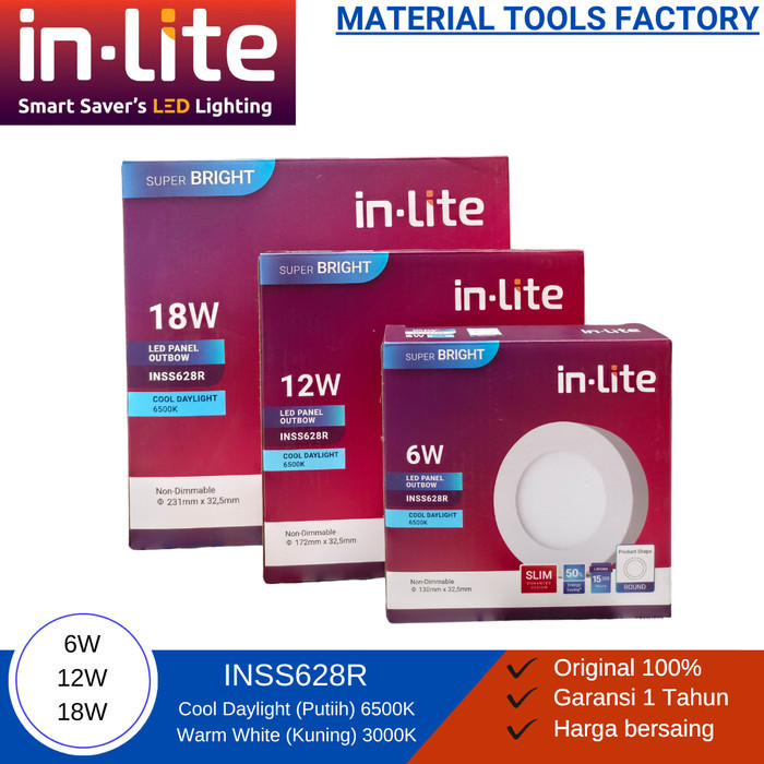HOT PROMO Inlite INSS628R Lampu Downlight LED Outbow Bulat - Downlight Outbow - Downlight Round
