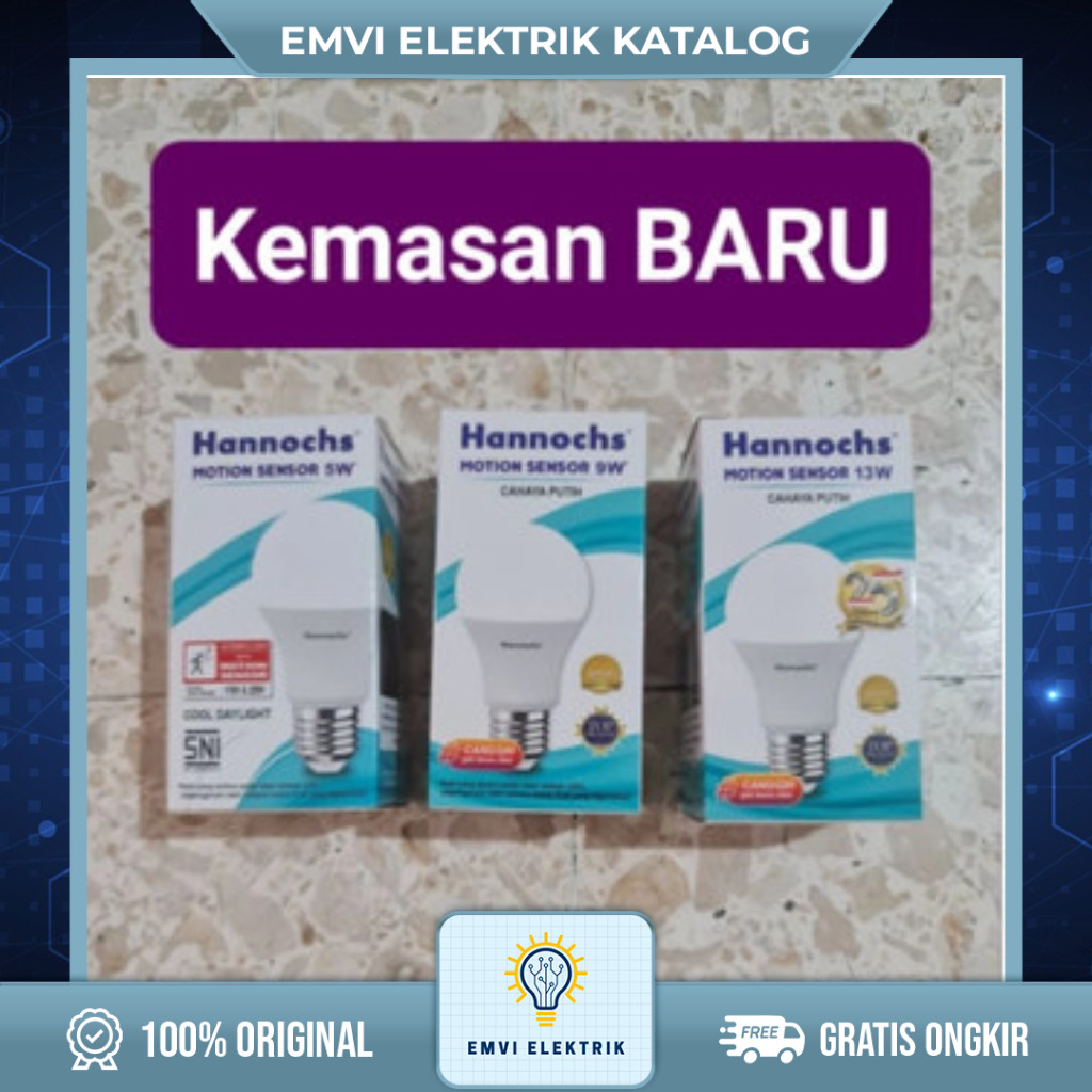 Lampu Sensor Gerak Lampu LED Sensor HANNOCHS / Lampu Sensor Gerak Hannochs