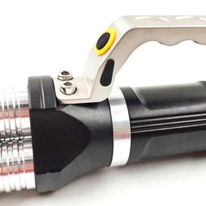 Senter LED 4 Quad Core Lamp Rechargeable 40W Hitam MURAH Terlaris