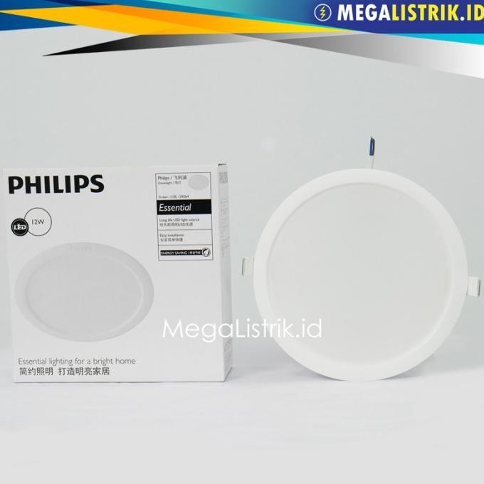 TERBARU - Philips Lampu LED Downlight 12 Watt / 12W Eridani 59264 7" Inbow Bulat