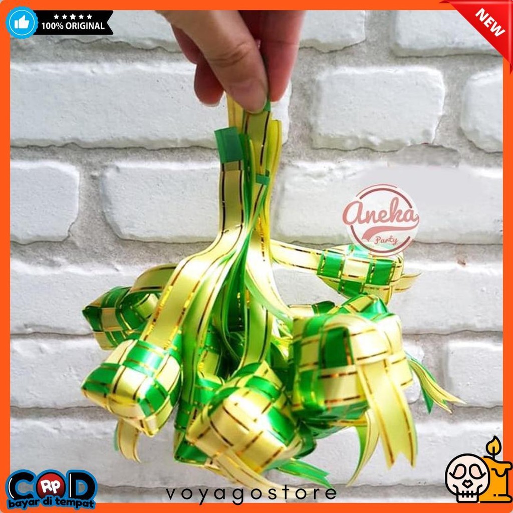 

Ketupat Lebaran Pita Parsel / Hiasan Parsel / Aksesoris Idul Fitri / Lebaran Ketupat Hias Parsel Terlaris! Produk Ini Banyak Dicari