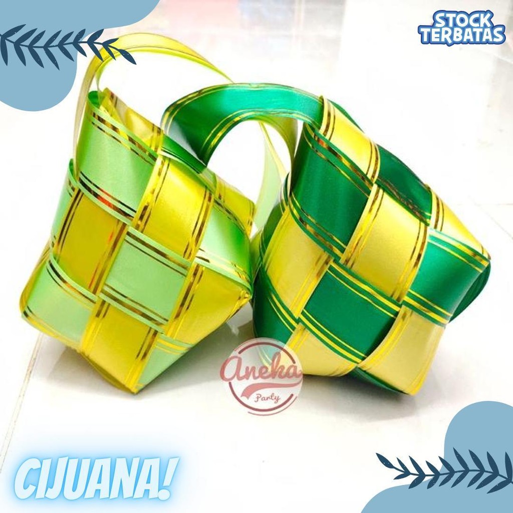 

Ketupat Lebaran Pita Parsel / Hiasan Parsel / Aksesoris Idul Fitri / Lebaran Ketupat Hias Parsel Diskon Setengah Harga