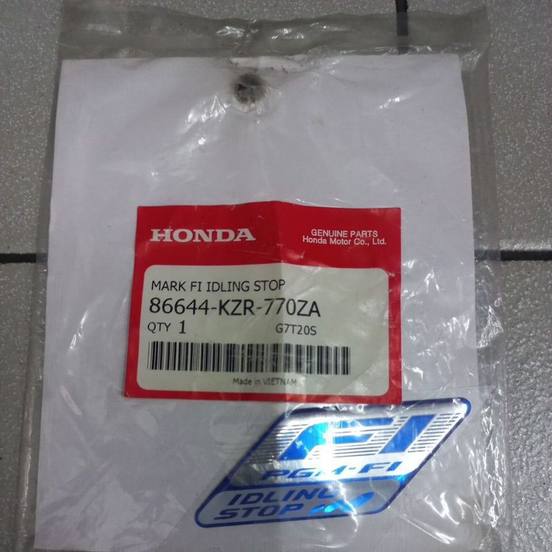 86644KZR770ZA – MARK FI IDLING ST, 3D EMBLIM FI IDLING STOP, EMBLIM IDLING STOP BEAT ESP, SCOOPY ESP