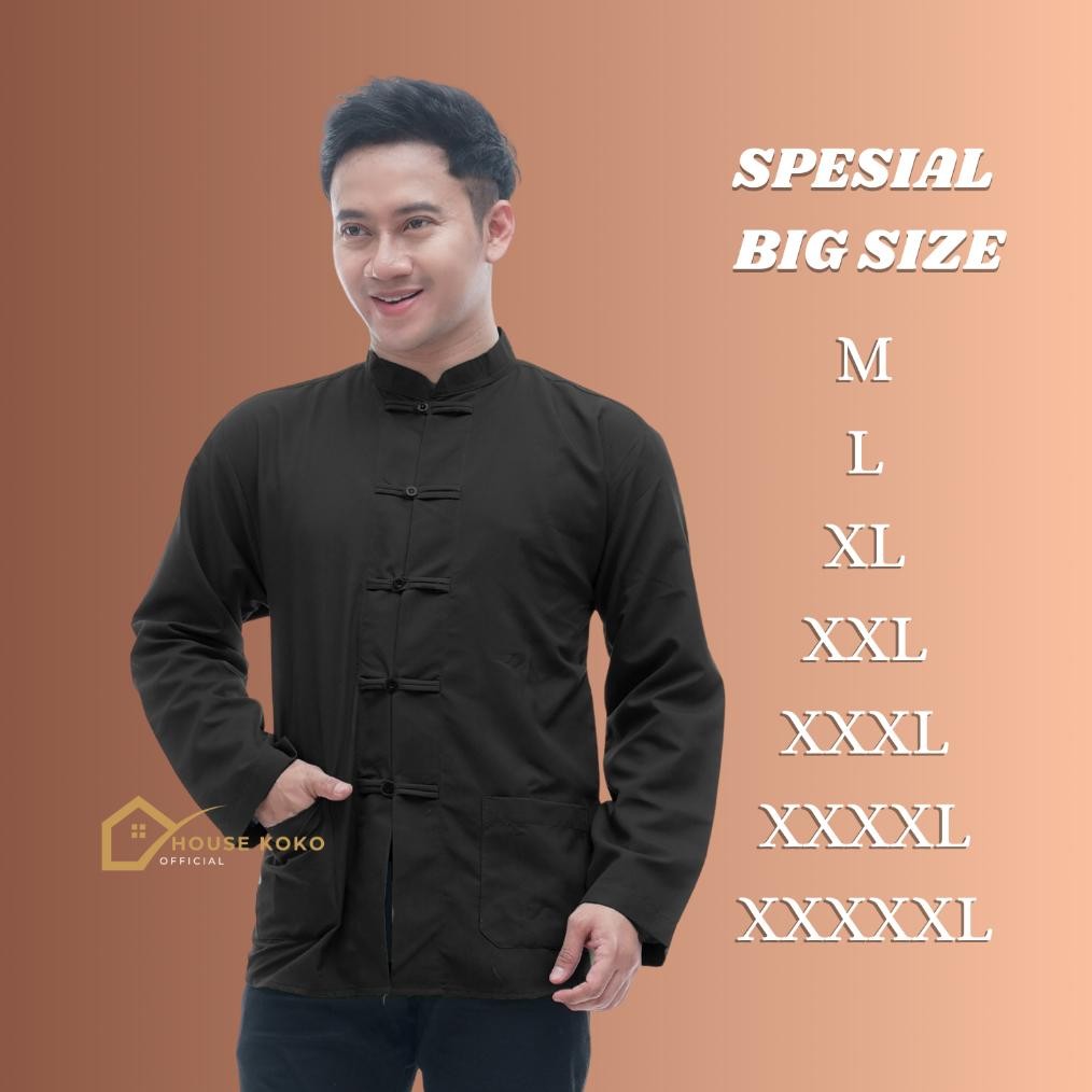 Kekinian Baju Koko Chines Koko Ip Man Cheongsam China Katun Baju Koko Big Size Ip Man M - 5Xl BisaCo