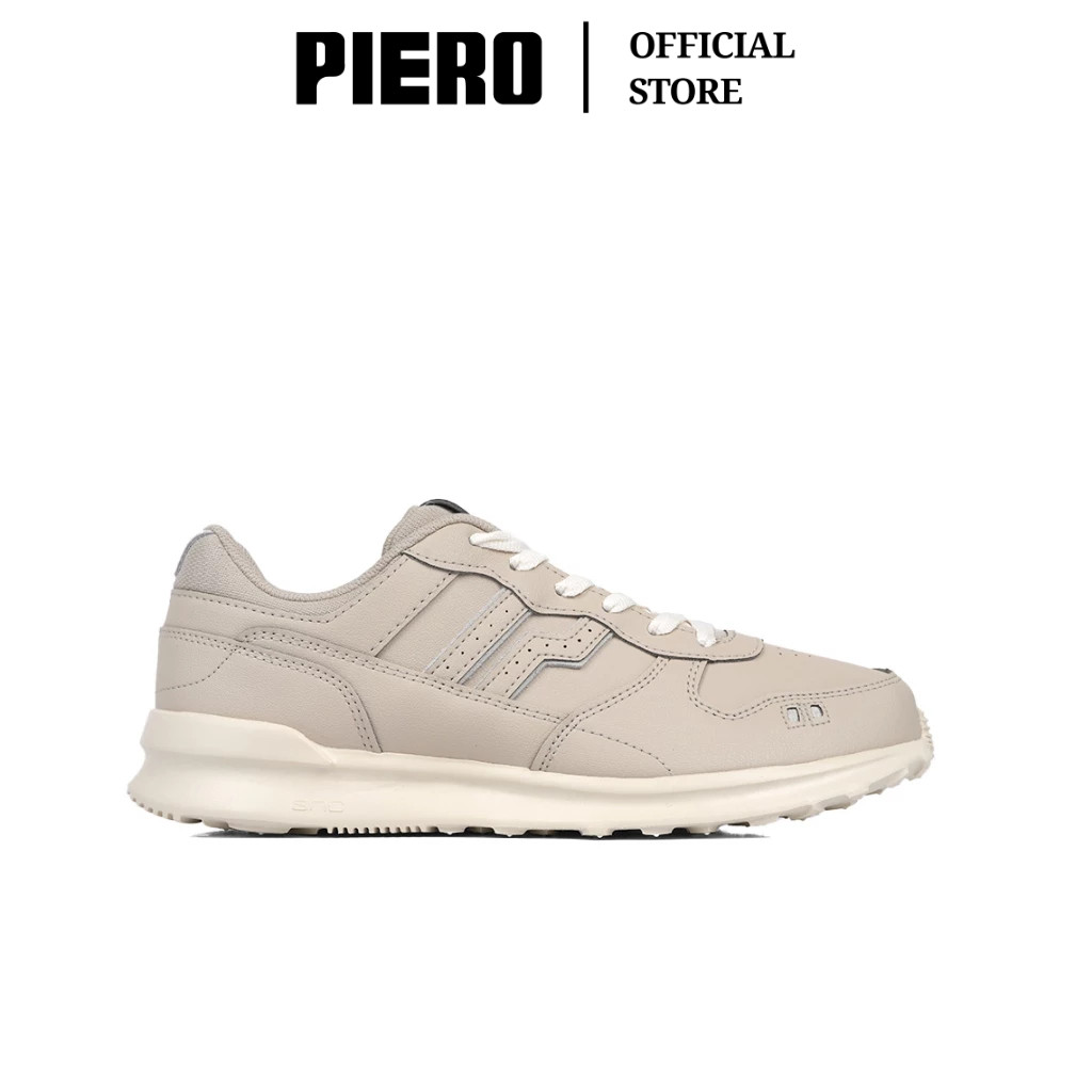 PIERO SEPATU SNEAKERS PRIA JOGGER FOG CREAM OFF WHITE PIE1000373