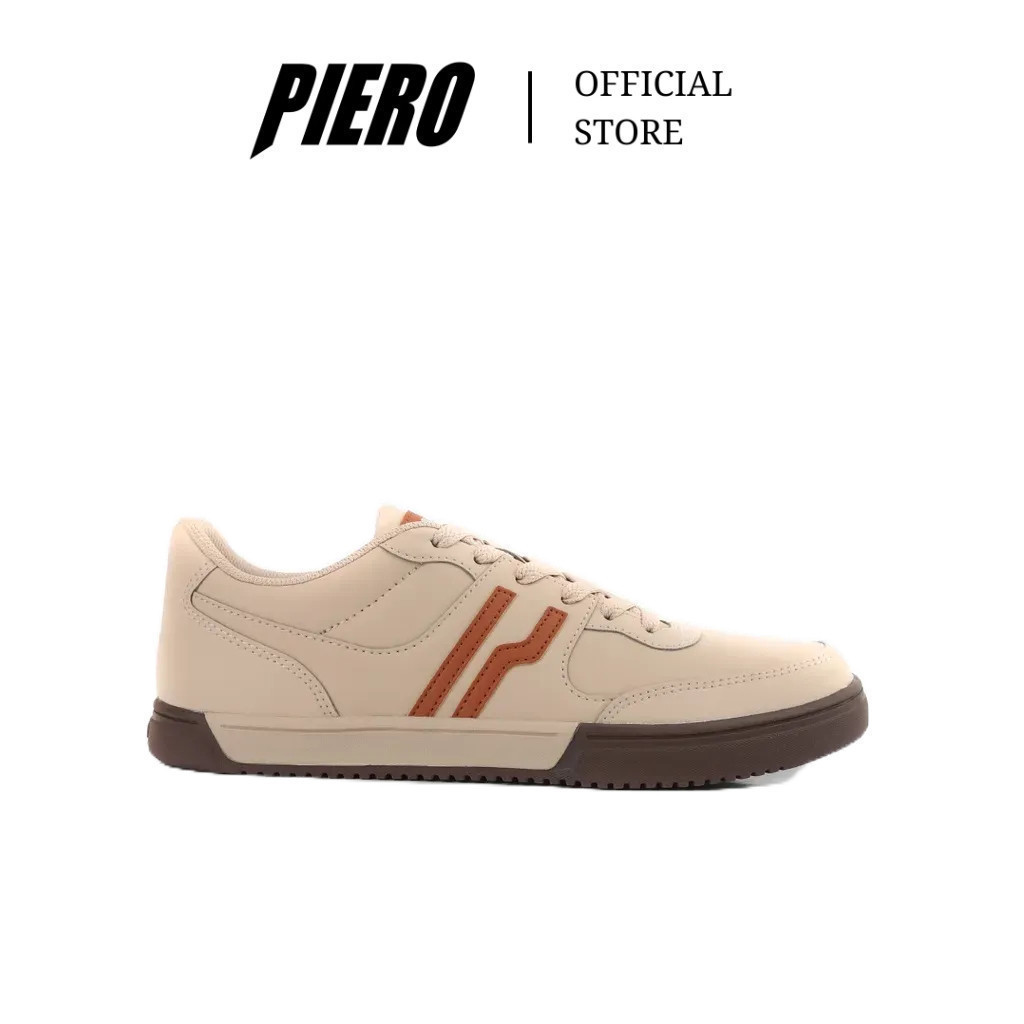 PIERO SEPATU SNEAKERS PRIA ROUTE SAND BROWN P10816